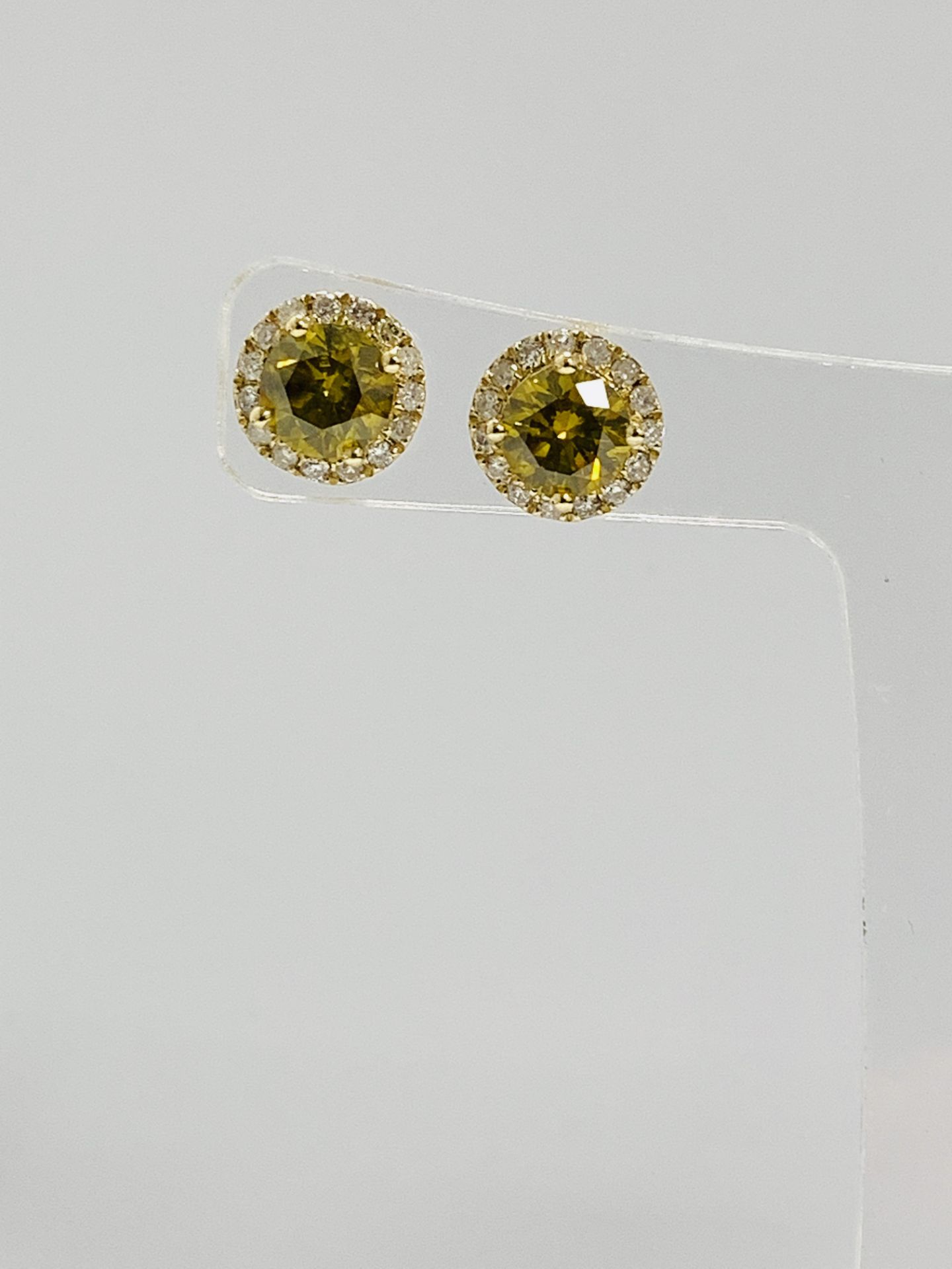 14K Yellow Gold Pair Of Earrings - Image 8 of 12