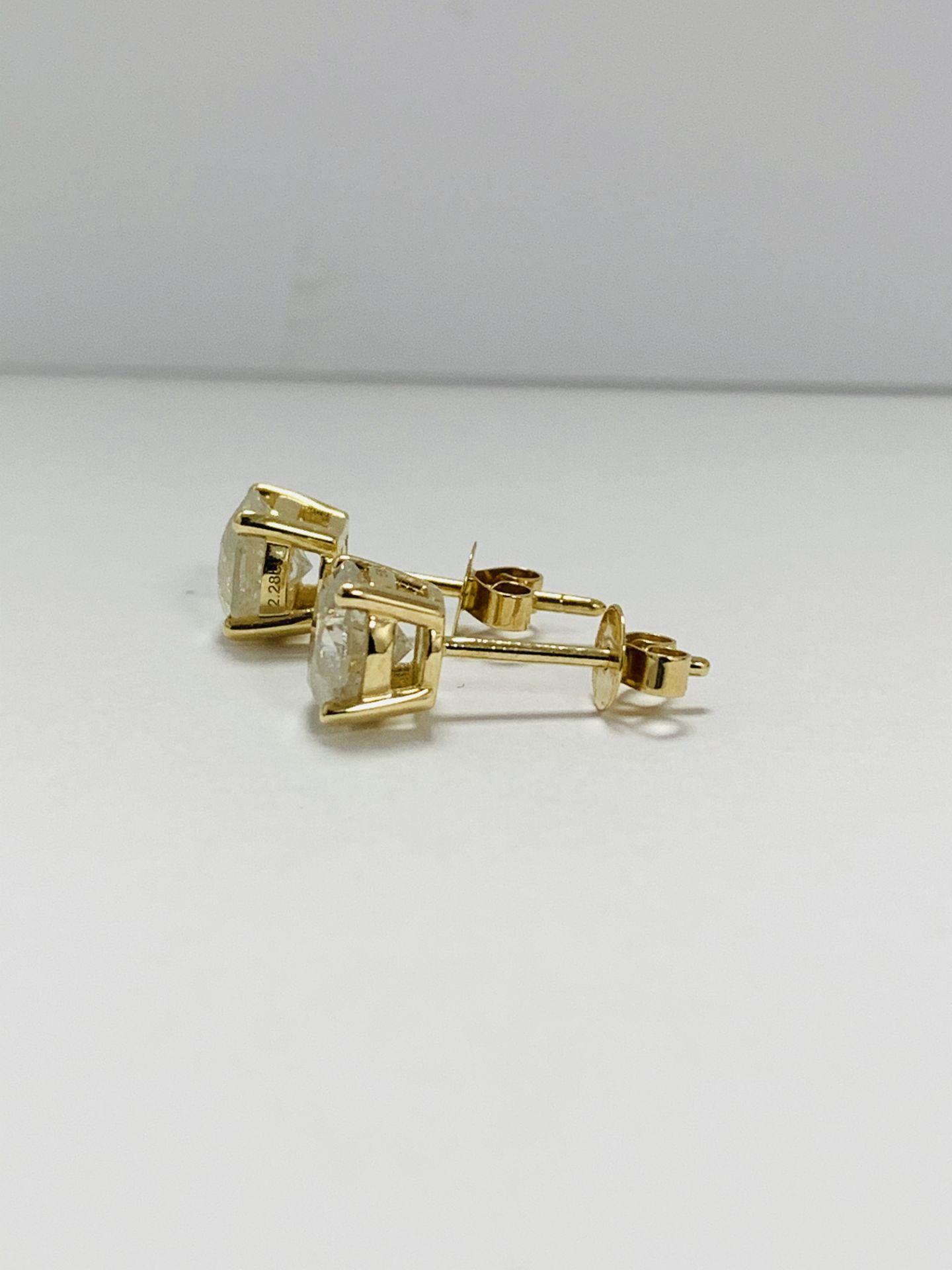 14K Yellow Gold Pair Of Earrings - Image 3 of 6