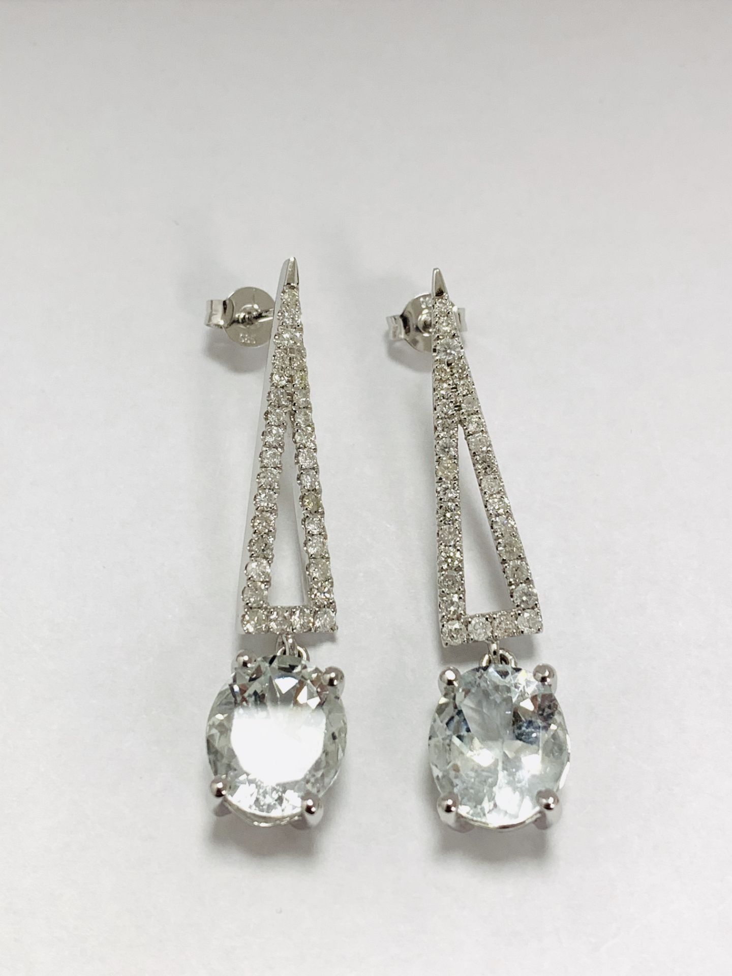 14K White Gold Pair Of Earrings - Image 2 of 12