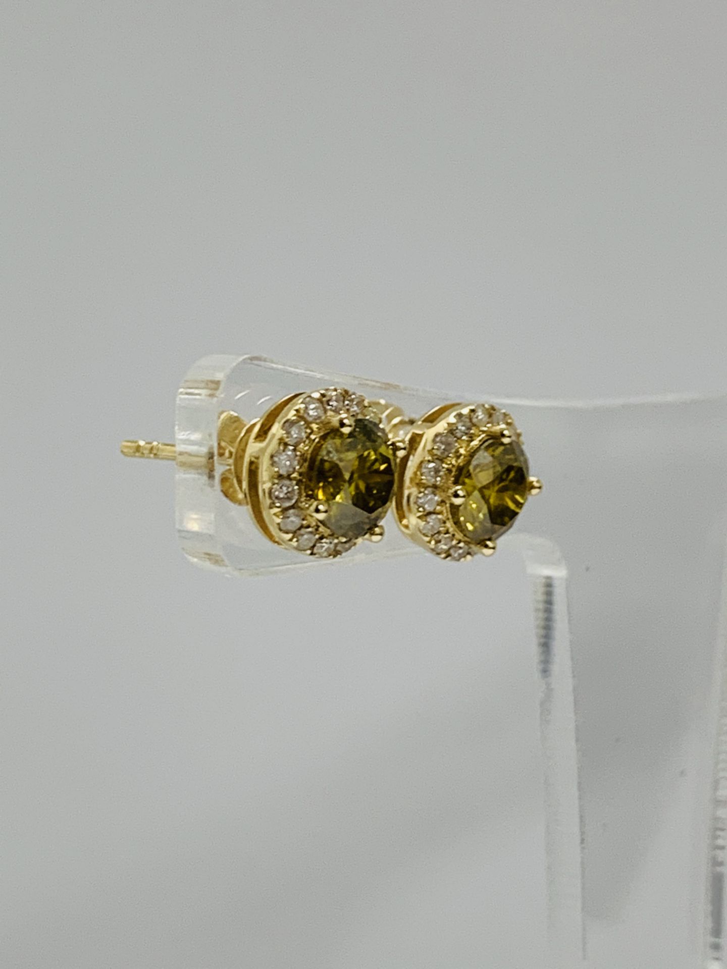 14K Yellow Gold Pair Of Earrings - Image 10 of 12