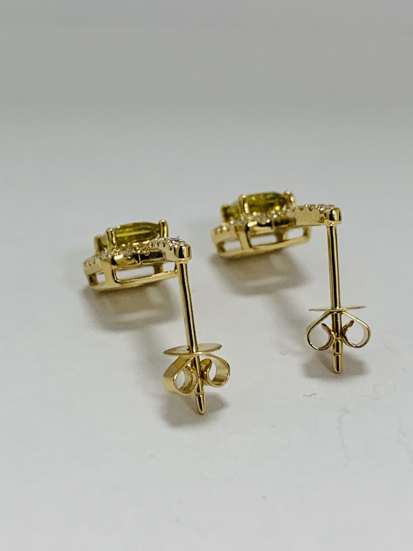14K Yellow Gold Pair Of Earrings - Image 5 of 11