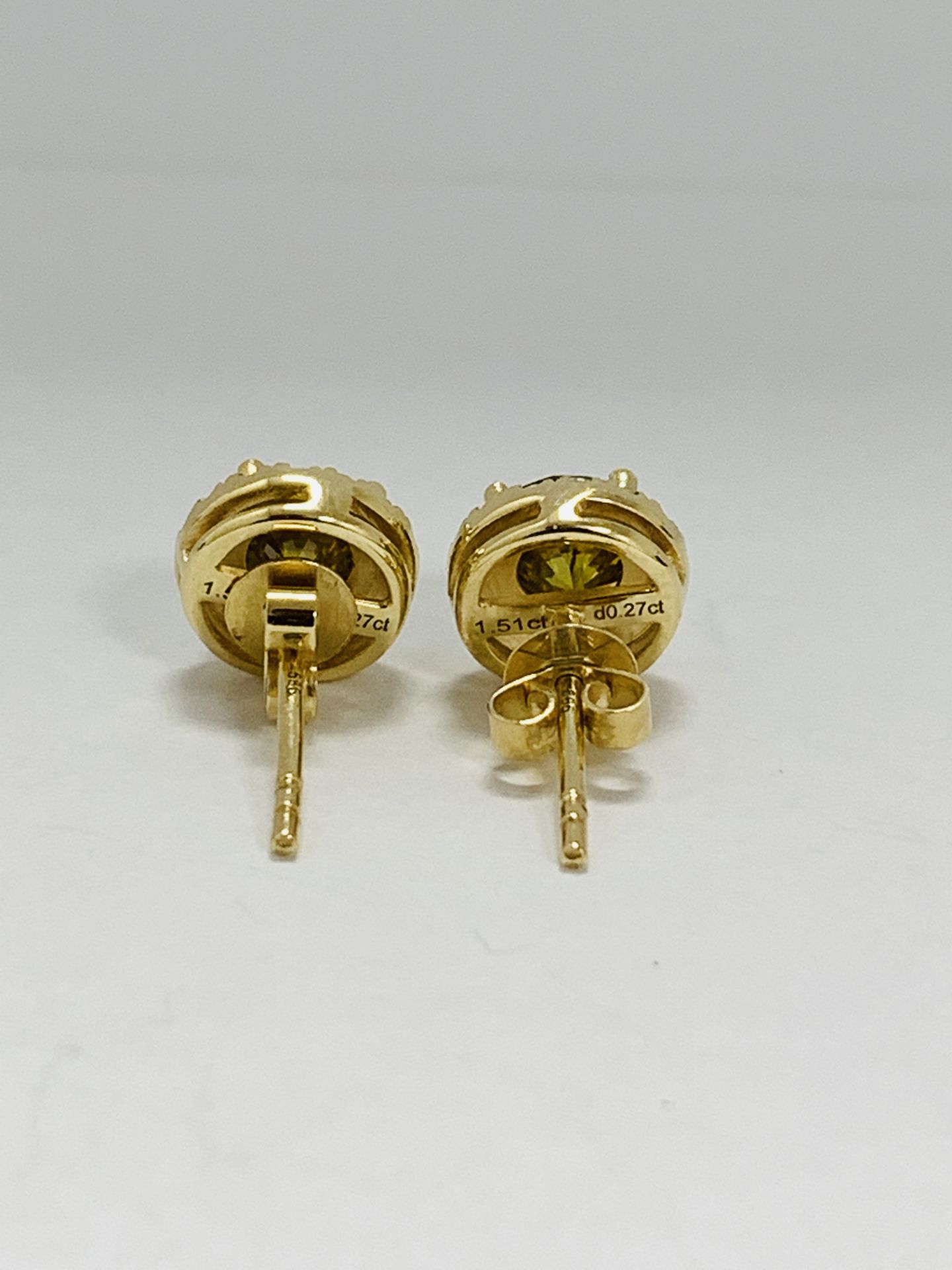 14K Yellow Gold Pair Of Earrings - Image 4 of 12