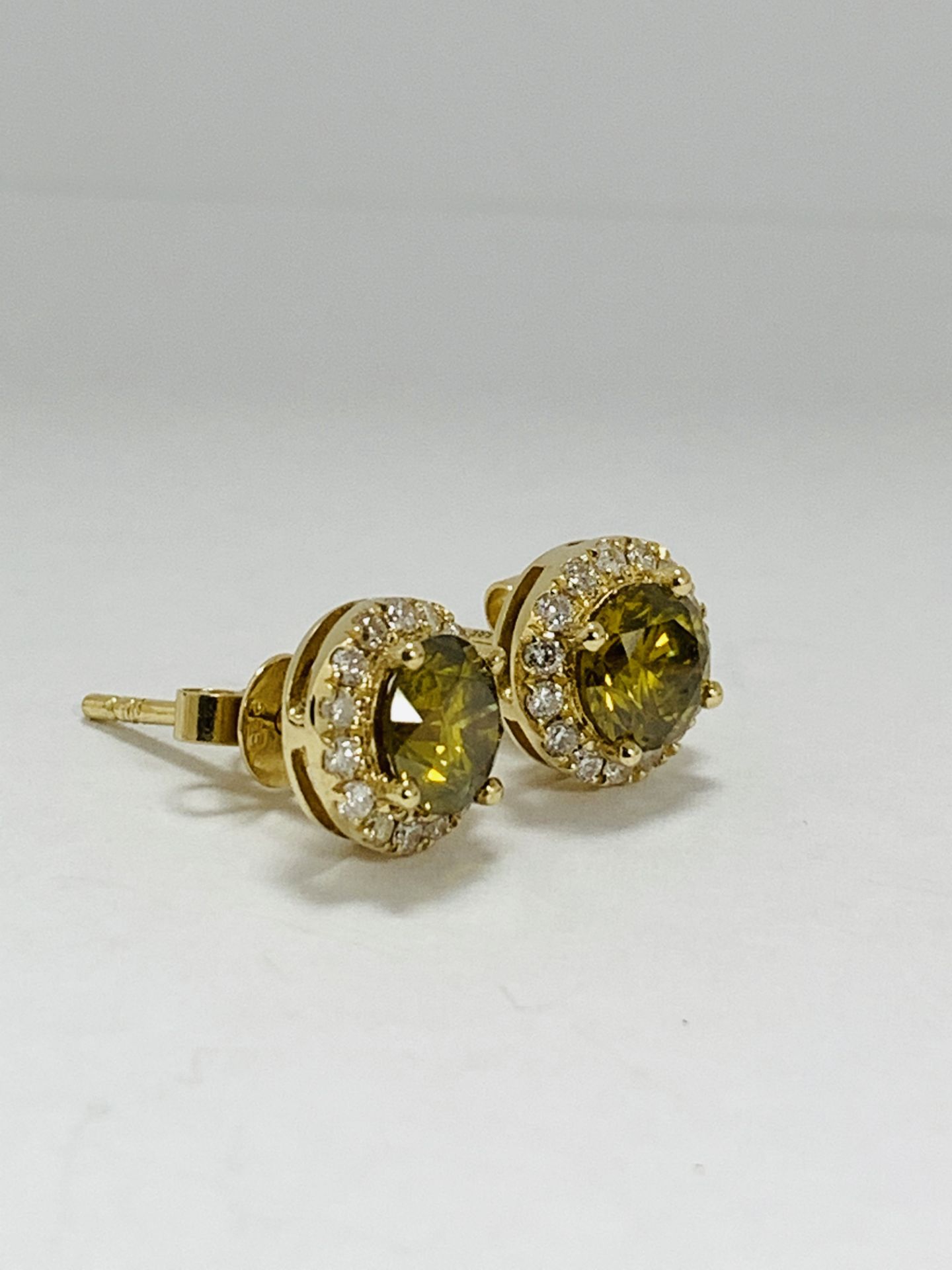 14K Yellow Gold Pair Of Earrings - Image 6 of 12