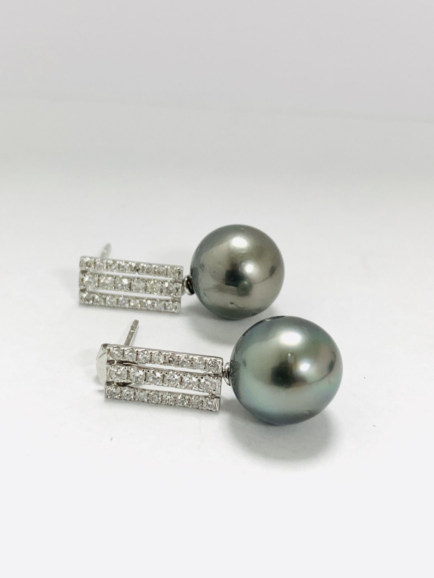 14K White Gold Pair Of Earrings - Image 3 of 8