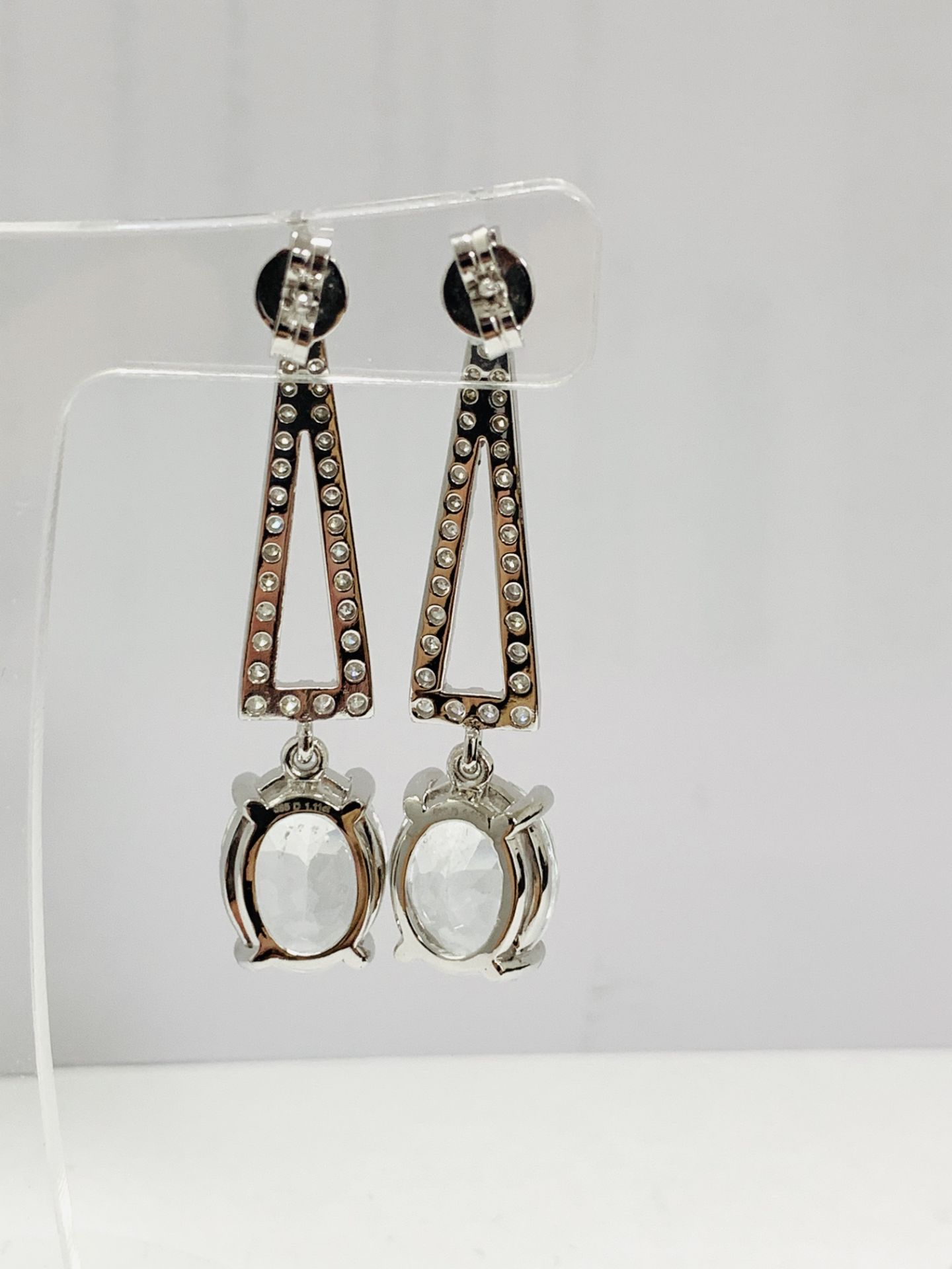 14K White Gold Pair Of Earrings - Image 10 of 12