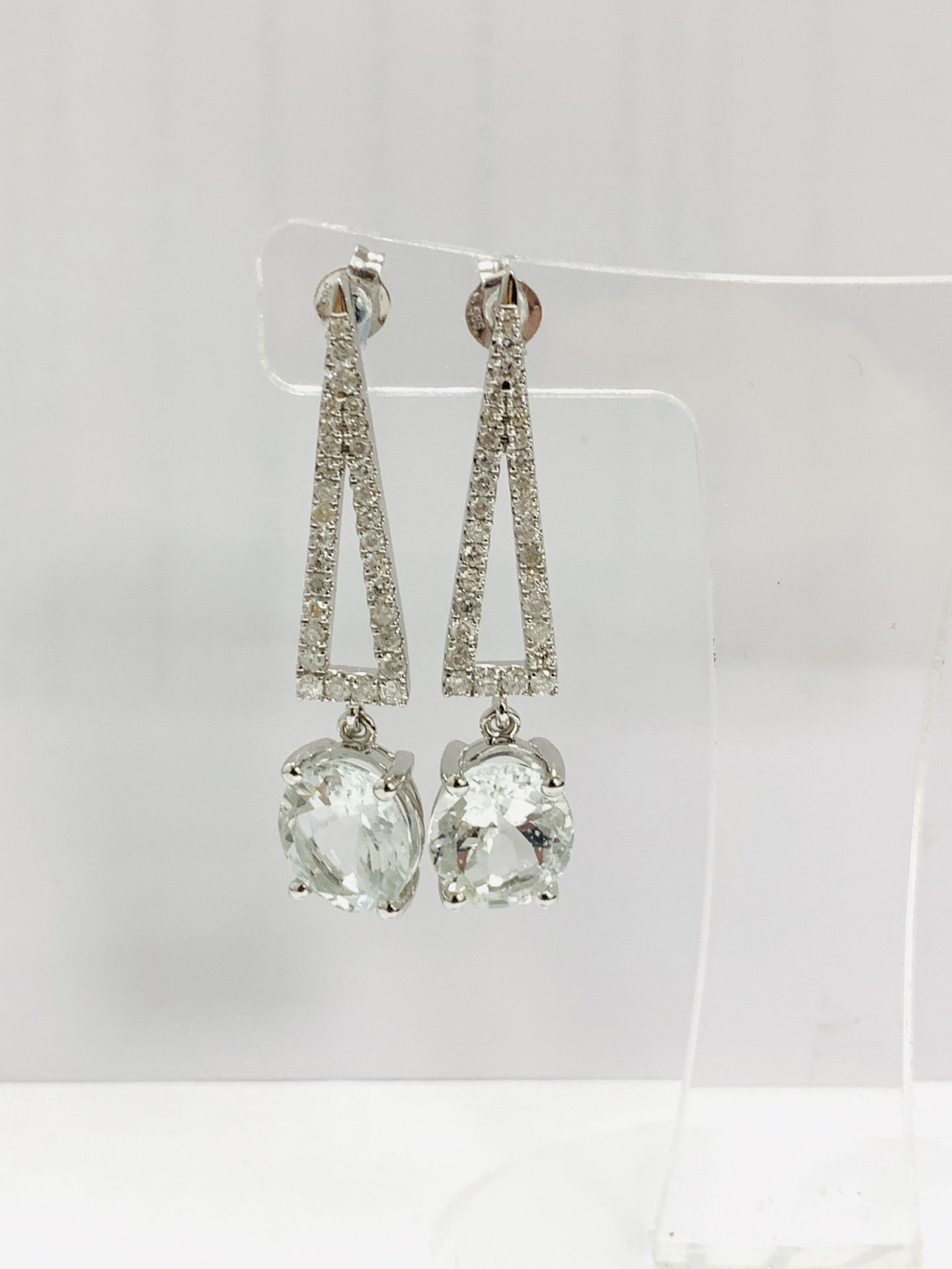 14K White Gold Pair Of Earrings - Image 6 of 12