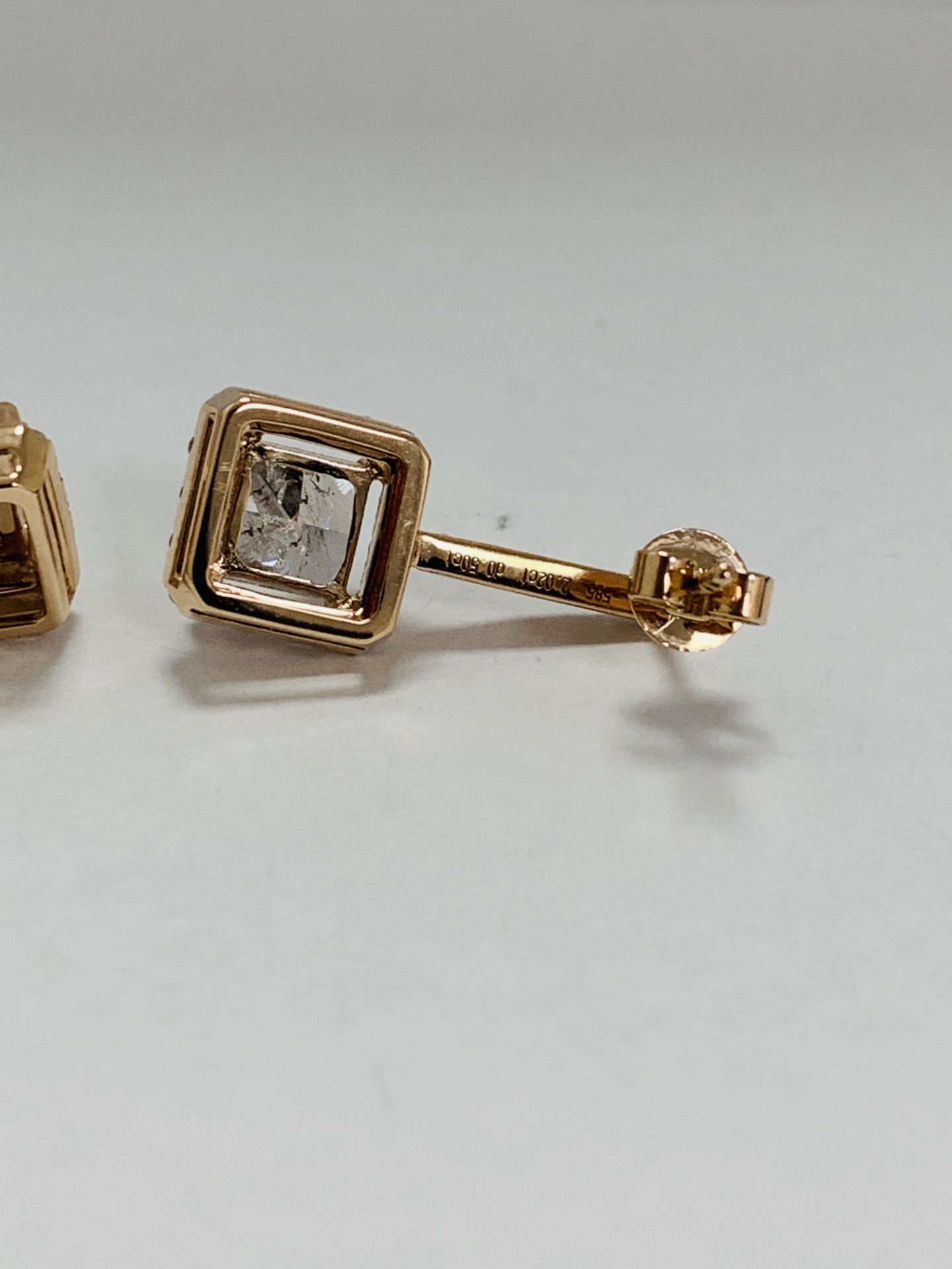 14K Rose Gold Pair Of Earrings - Image 6 of 13