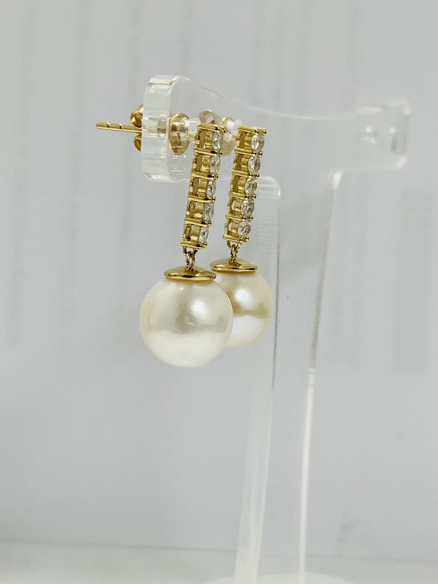 14K Yellow Gold Pair Of Earrings - Image 6 of 11