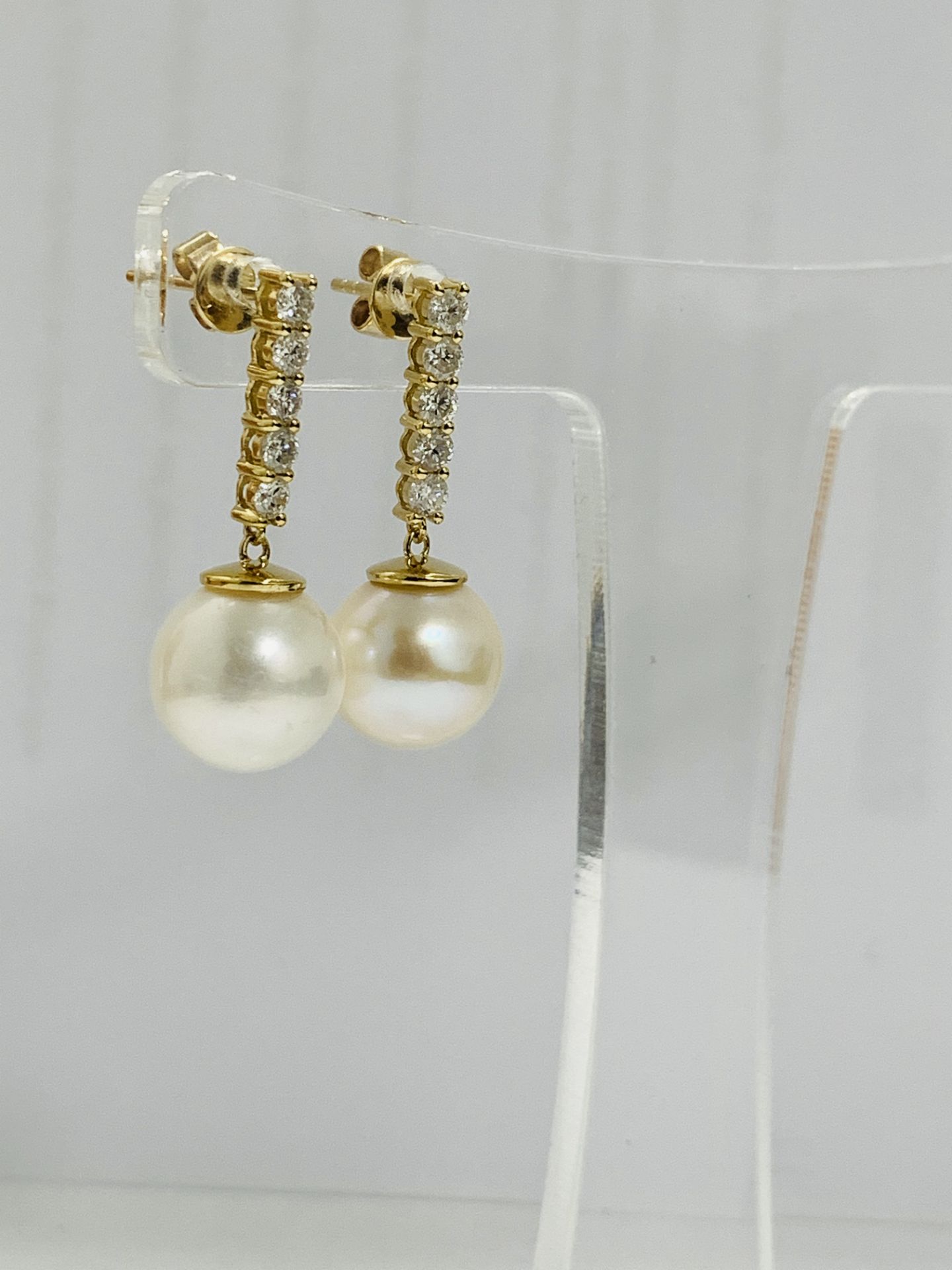 14K Yellow Gold Pair Of Earrings - Image 5 of 11