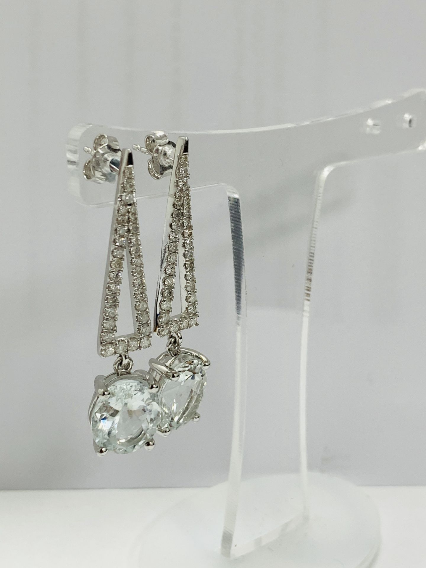 14K White Gold Pair Of Earrings - Image 7 of 12