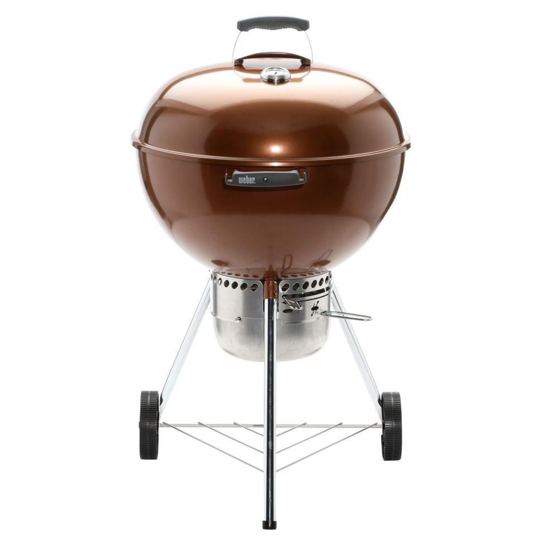 Weber 22 inch Premium Original Kettle Charcoal Grill in Copper with Built-In Thermometer