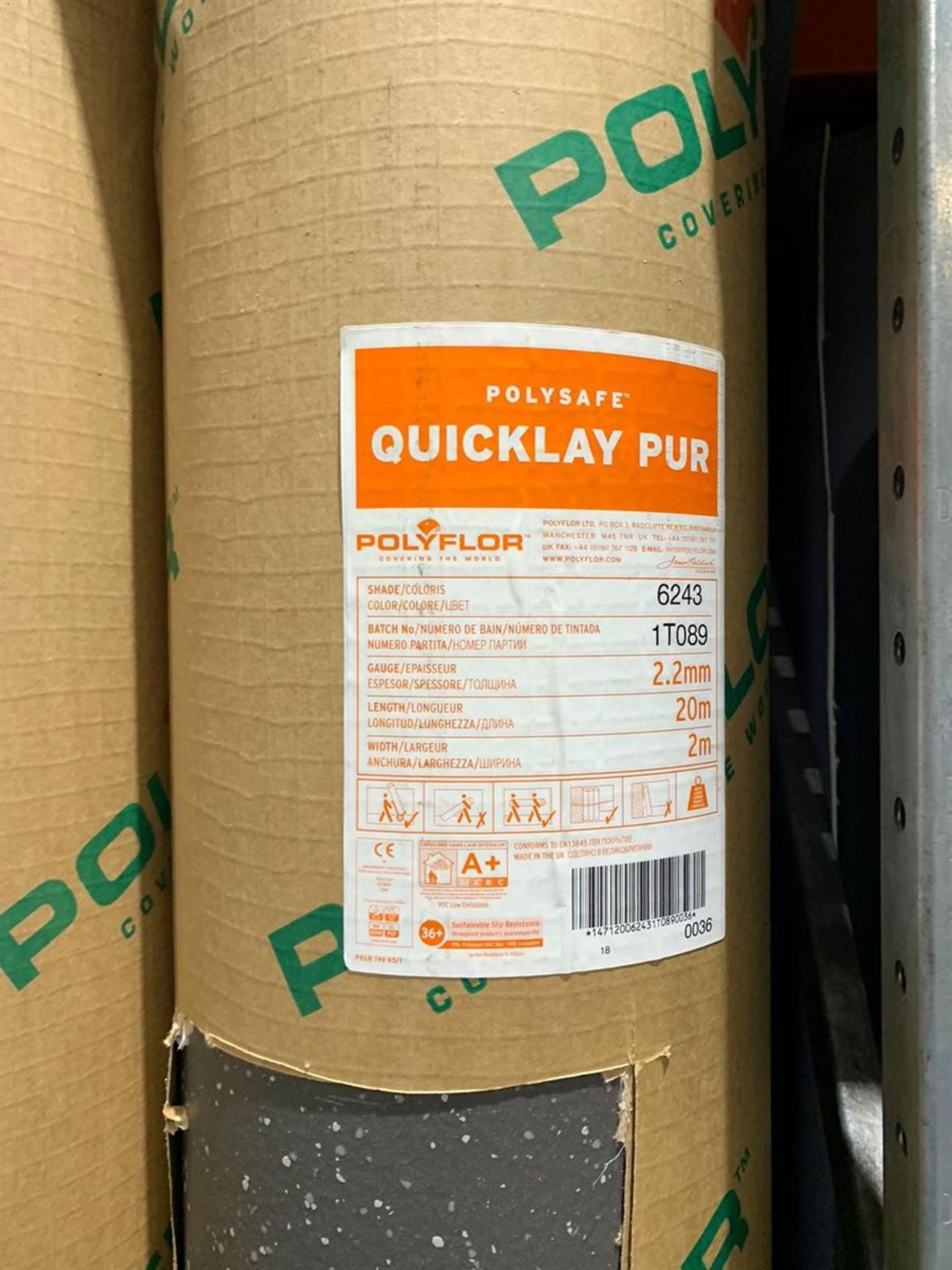 20m x 2m Total 40m2 Polysafe Quicklay Dark Grey - Bild 2 aus 2