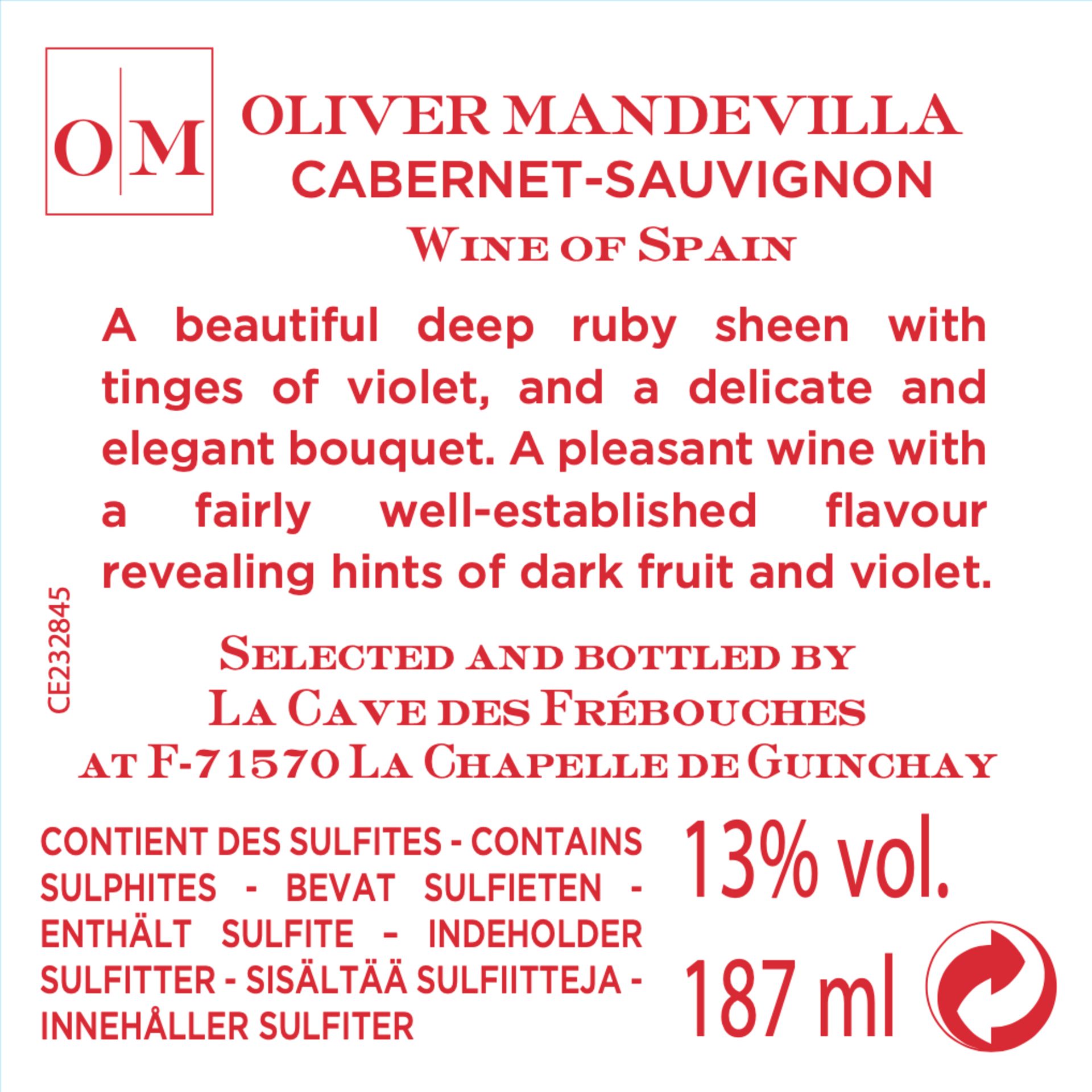 1 x Pallet of Oliver Mandevilla Cabernet-Sauvignon - Image 3 of 5