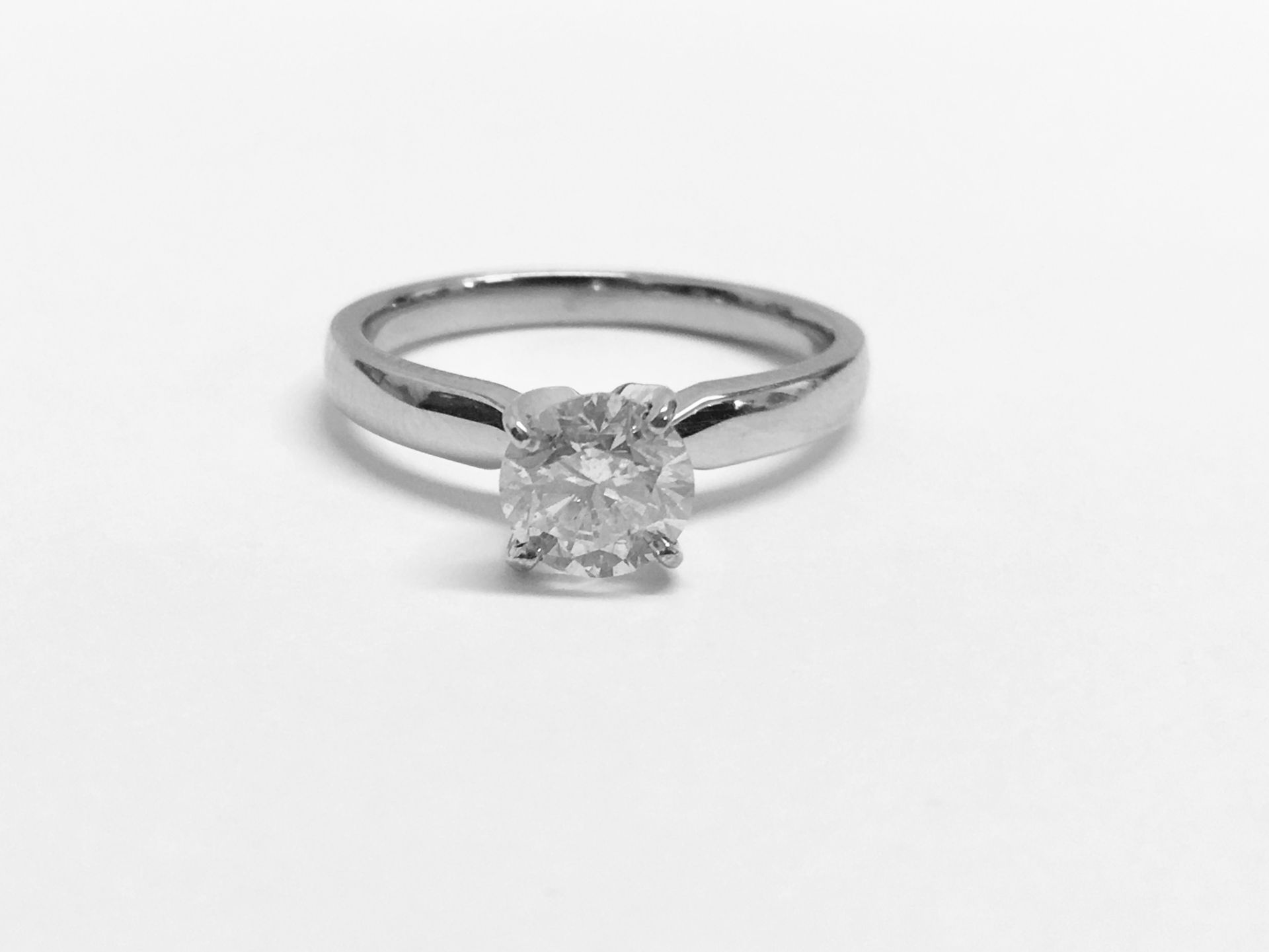 Platinum 1Ct Brilliant Cut Diamond Solitaire Ring