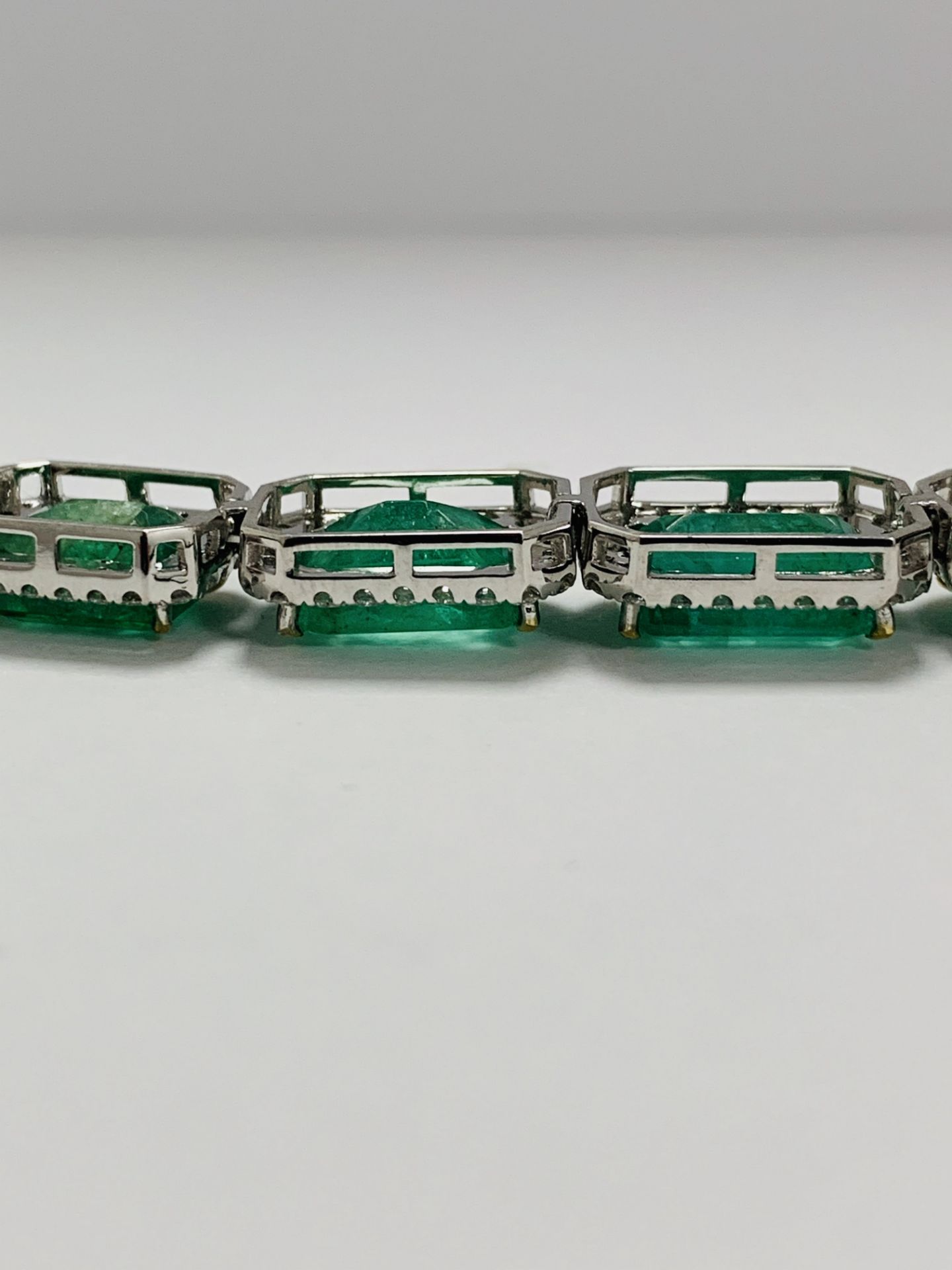 Platinum Emerald and Diamond Necklace - Image 12 of 18