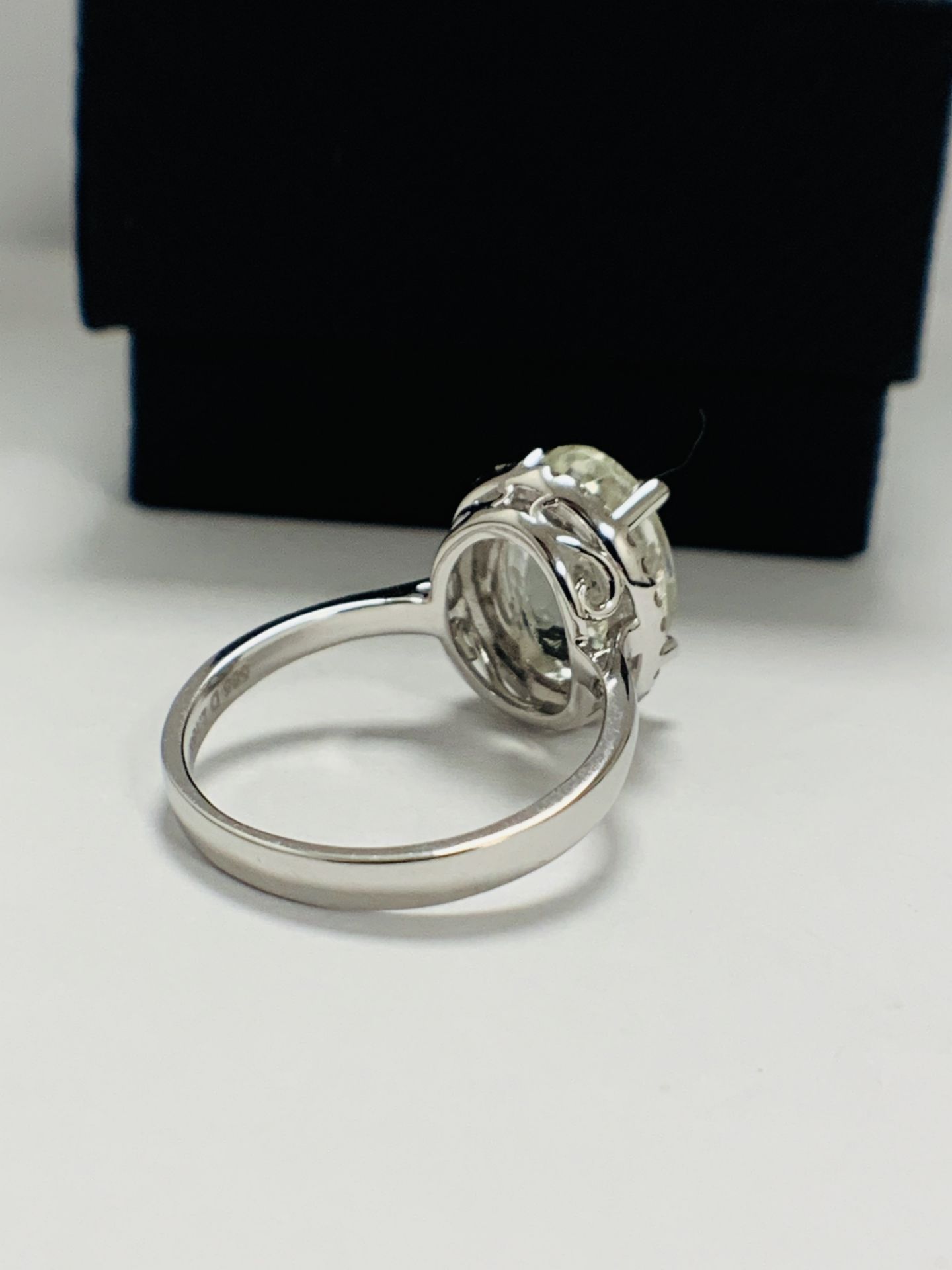 14Ct White Gold Aquamarine and Diamond Ring - Image 5 of 9
