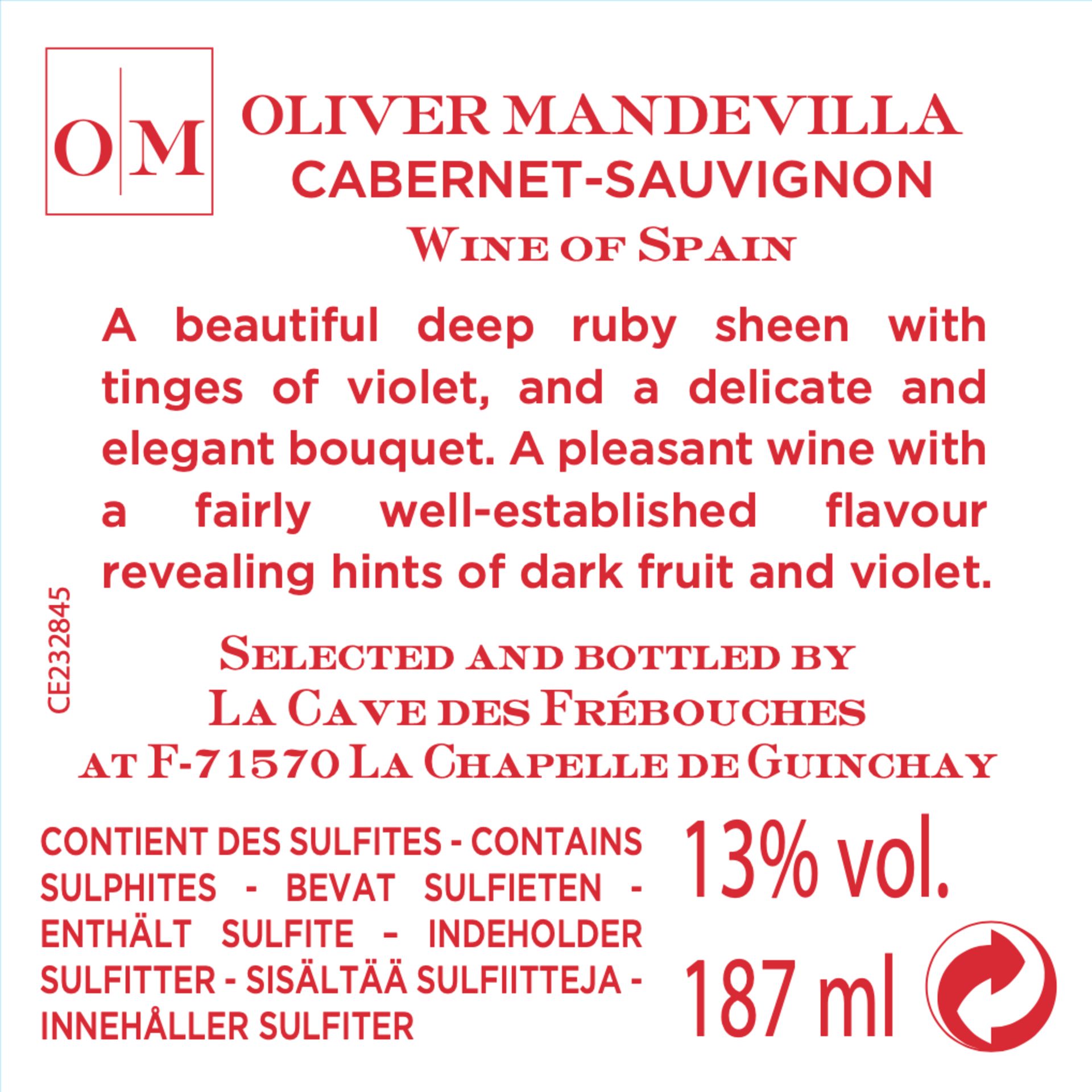 1 x Pallet of Oliver Mandevilla Cabernet-Sauvignon - Image 2 of 4