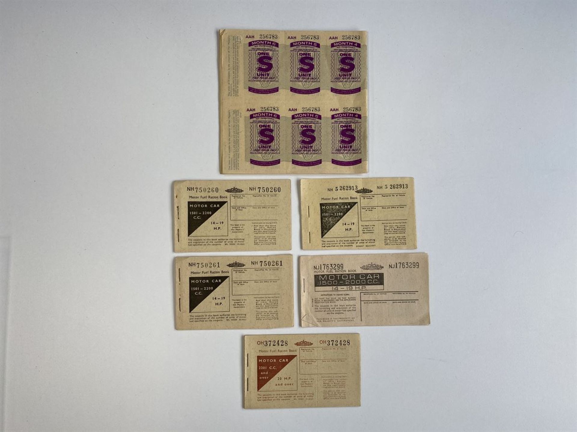 Motor Fuel Ration Books