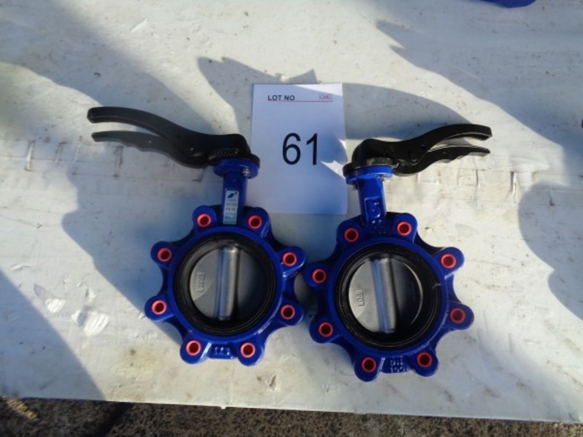 2 x V9912 DN100 PW16 125mm butterfly valves