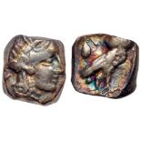 2-Piece Lot of Eastern Imitations of Athens