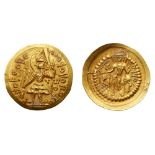 Kushano-Sasanians. Time of Ardashir-Peroz I. Gold Dinar (7.96 g), ca. AD 255-310. MS