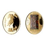 Israel. State Medal Set, "Marc Chagall, Yosl Bergner (Klezmer and Angels), (2005). UNC