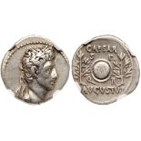 Augustus, 27 BC-14 AD. Silver Denarius (3.72g)