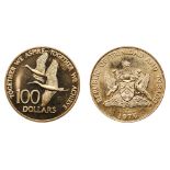Trinidad & Tobago. 100 Dollars, 1976. PF