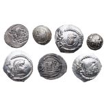 7-Piece Lot of Arabian Silver Units and Fractions
