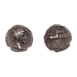 Augustus, 27 BC-14 AD. Silver Denarius (3.71 g)