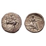 Calabria, Taras. Silver Nomos (7.89 g), ca. 280 BC. EF