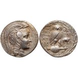 Attica, Athens. Silver Tetradrachm (16.33 g), ca. 168/5-42 BC. EF