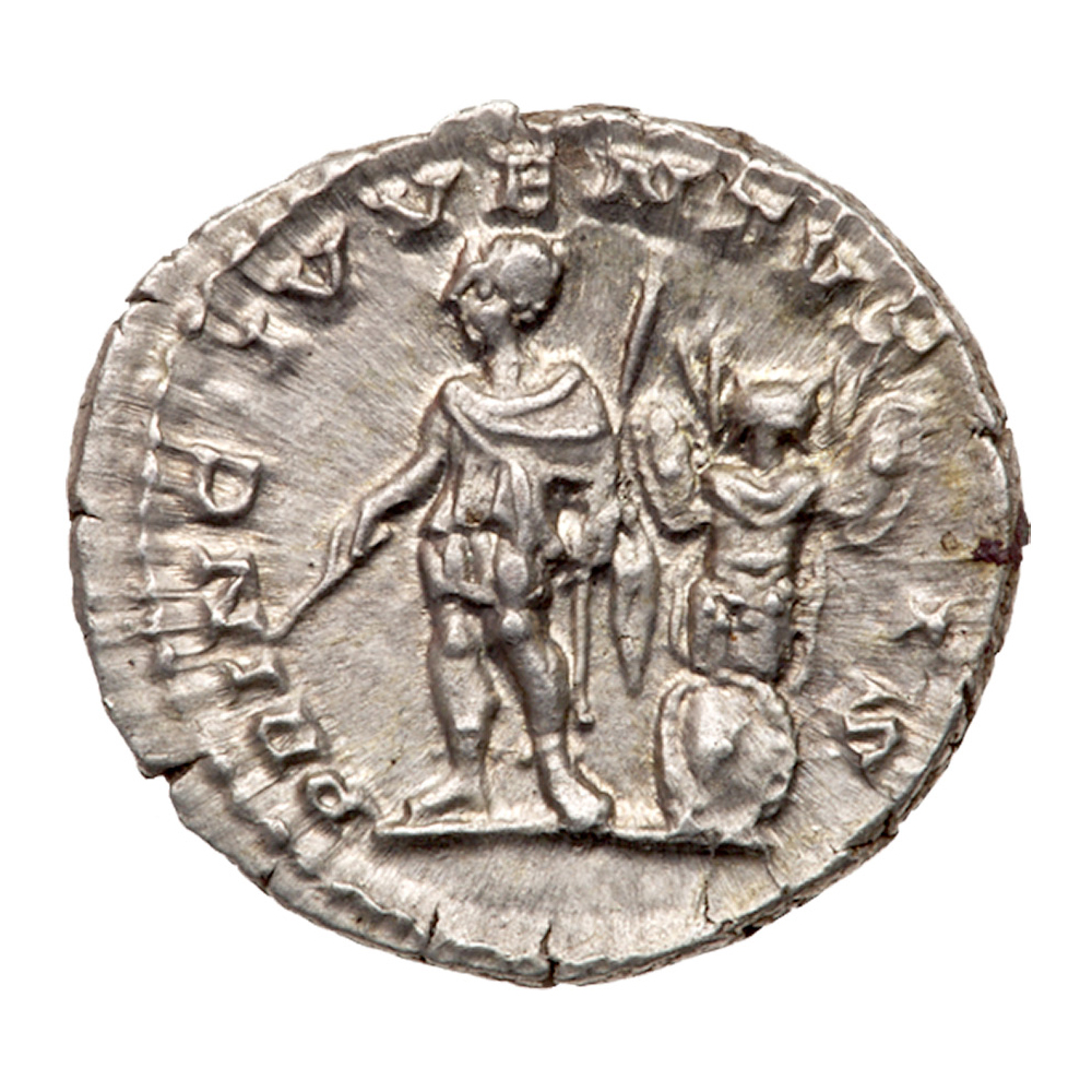 Geta. Silver Denarius (3.56 g), as Caesar, AD 198-209. MS - Image 3 of 3