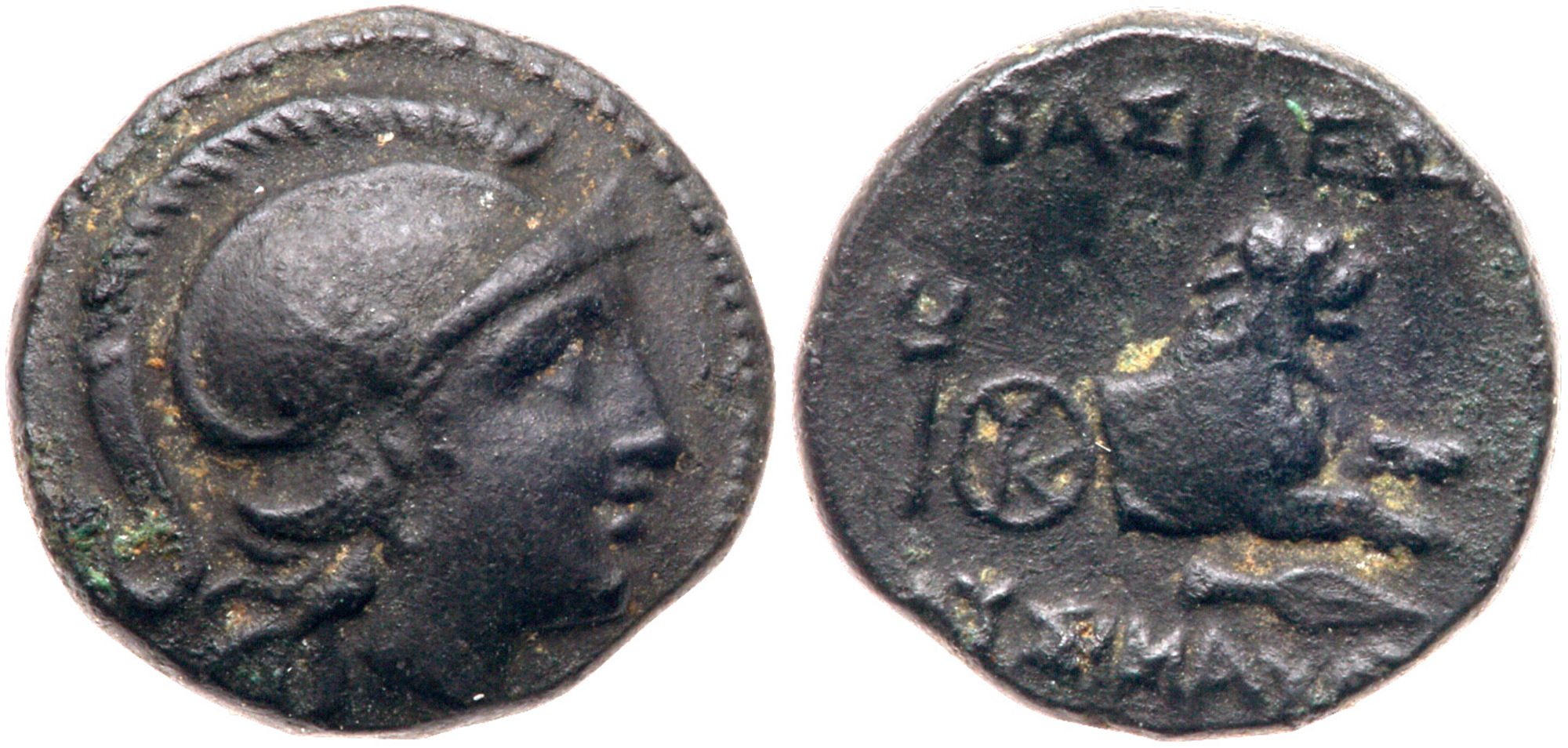 Thracian Kingdom. Lysimachos. Æ (2.36 g), as King, 306-281 BC. EF