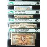 Worldwide: Lot of 4 Better PMG Graded Notes
