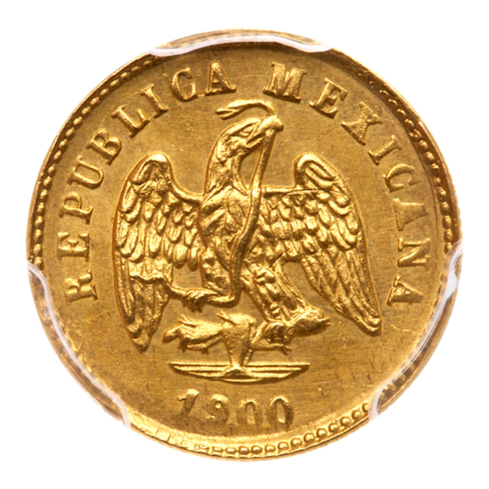 Mexico. Peso, 1900-Mo M. PCGS UNC - Image 2 of 3