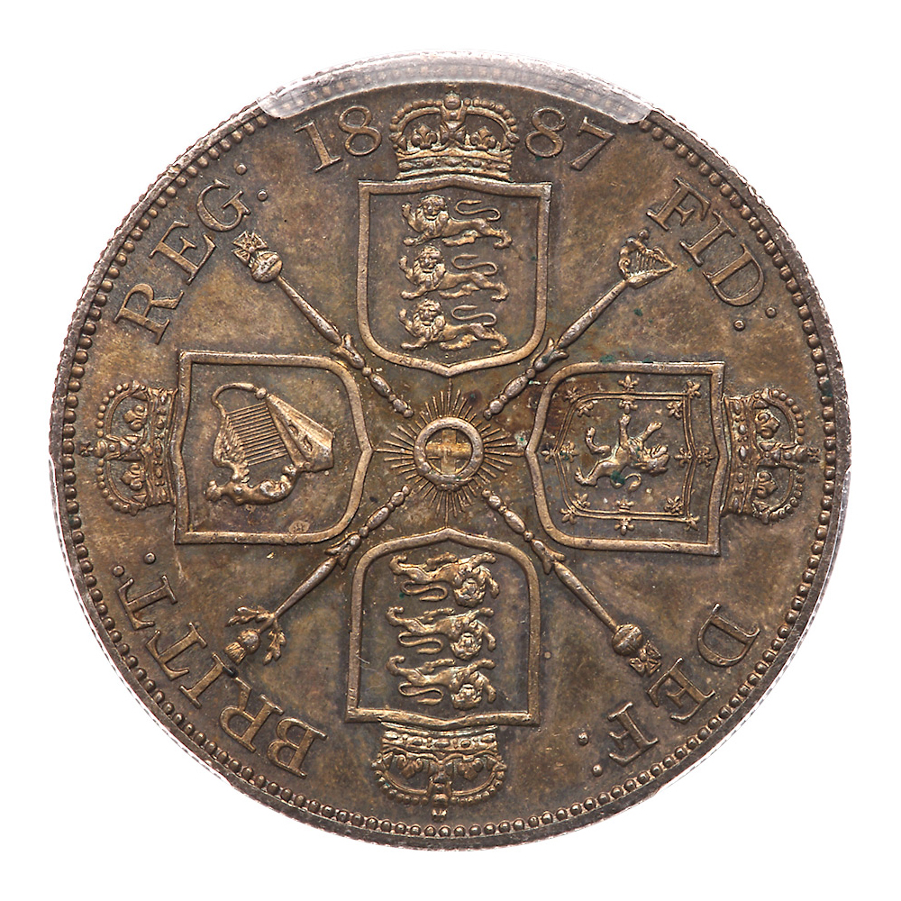 Great Britain. Double Florin, 1887. PCGS MS64 - Image 3 of 3