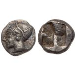 Ionia, Phokaia. Silver Diobol (1.30 g), ca. 521-478 BC. EF