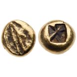 Ionia, Uncertain mint. Electrum 1/24 Stater (0.75 g), 6th Century BC. EF