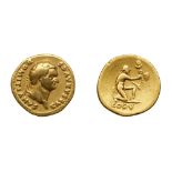 Domitian. Gold Aureus, as Caesar, AD 69-81. F