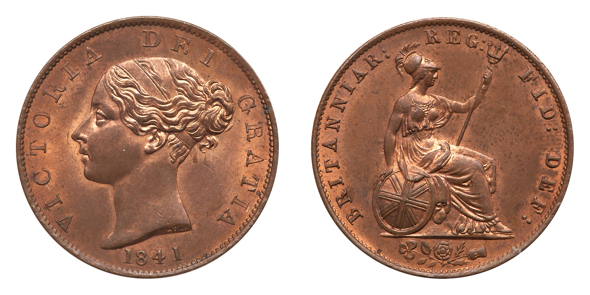 Great Britain. Halfpenny, 1841. UNC