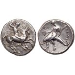 Calabria, Taras. Silver Nomos (7.79 g), ca. 315-302 BC. VF