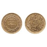 Tunisia. 20 Francs, 1891-A. VF