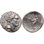 Seleukid Kingdom. Antiochos IV Epiphanes. Silver Tetradrachm (16.64 g), 175-164 BC. VF