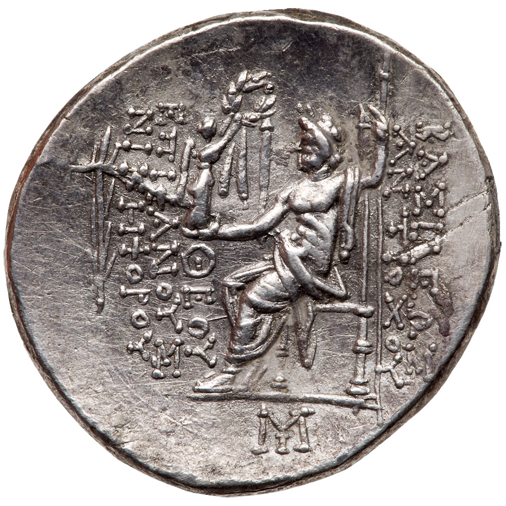 Seleukid Kingdom. Antiochos IV Epiphanes. Silver Tetradrachm (16.64 g), 175-164 BC. VF - Image 3 of 3