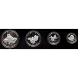 Canada. Platinum 4 Piece Snowy Owl Set: 30, 75, 150 and 300 Dollars, 1991. PF