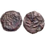 Judaea, Hasmonean Kingdom. John Hyrcanus I (Yehohanan). Æ 1/2 Prutah (0.92 g), 134-104 BCE. VF