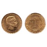 Uruguay. 5 Pesos, 1930. PCGS MS63