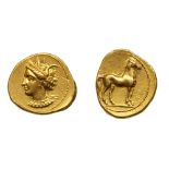 Zeugitania, Carthage. Gold Stater, ca. 350-320 BC. EF