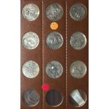 Israel. Lot of 17 Historical Cities 45 mm. Bronze and Silver State Medals. Medals, issued in 1965